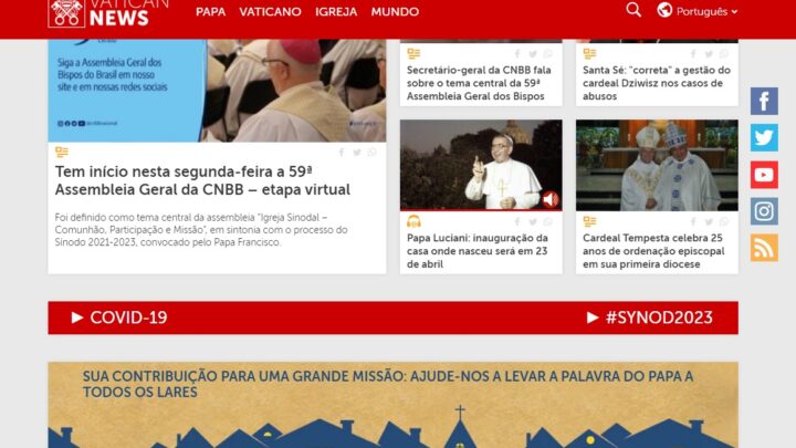 Site de notícias do Vaticano destaca Missa em Ação de Graças presidida por Dom Orani