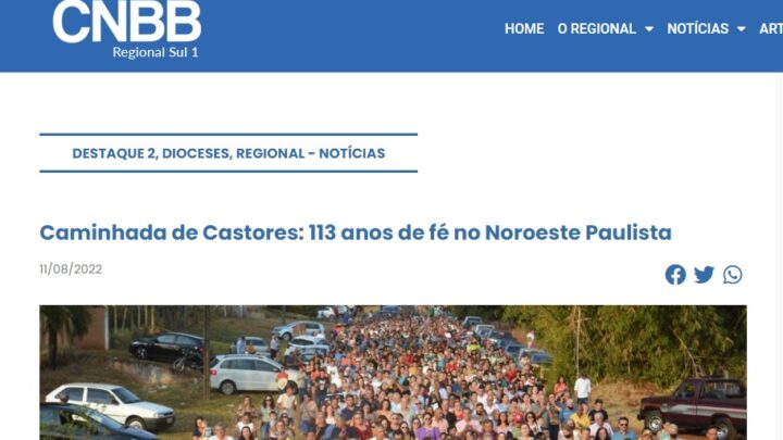 Castores: imprensa noticia caminhada centenária